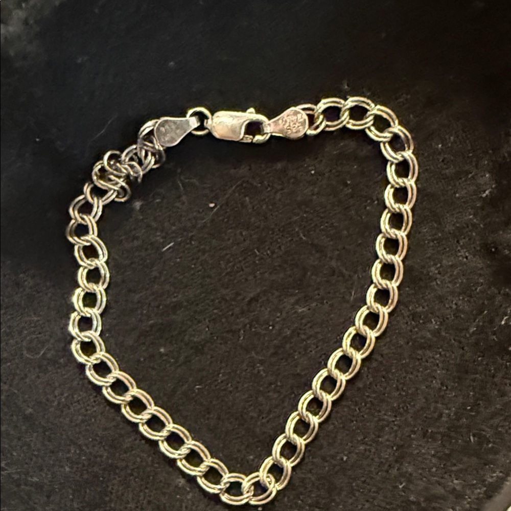 Chic Double-Link Sterling Silver Bracelet